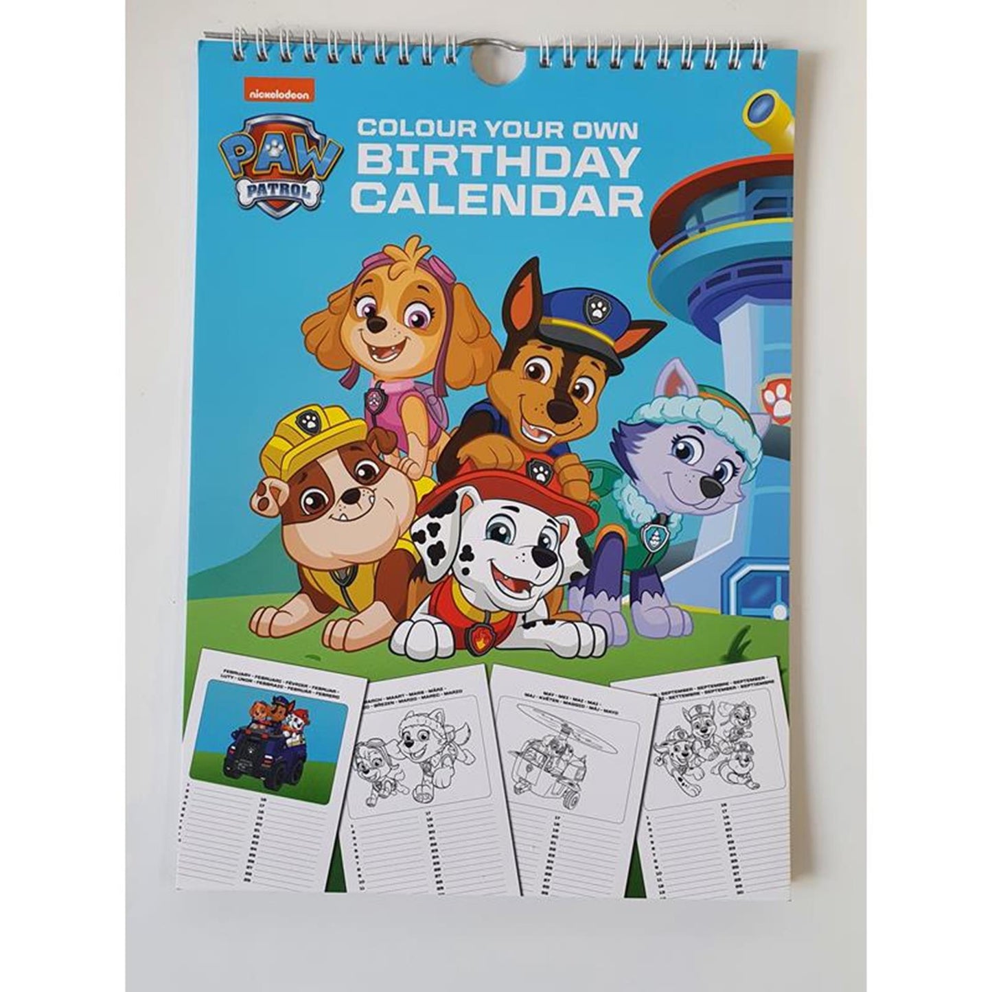 Colorez votre propre calendrier Paw Patrol