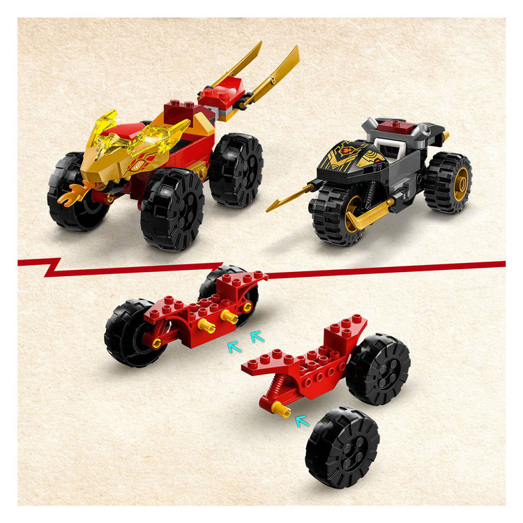 Lego LEGO Ninjago 71789 Le duel de Kai et Ras entre la voiture et la moto