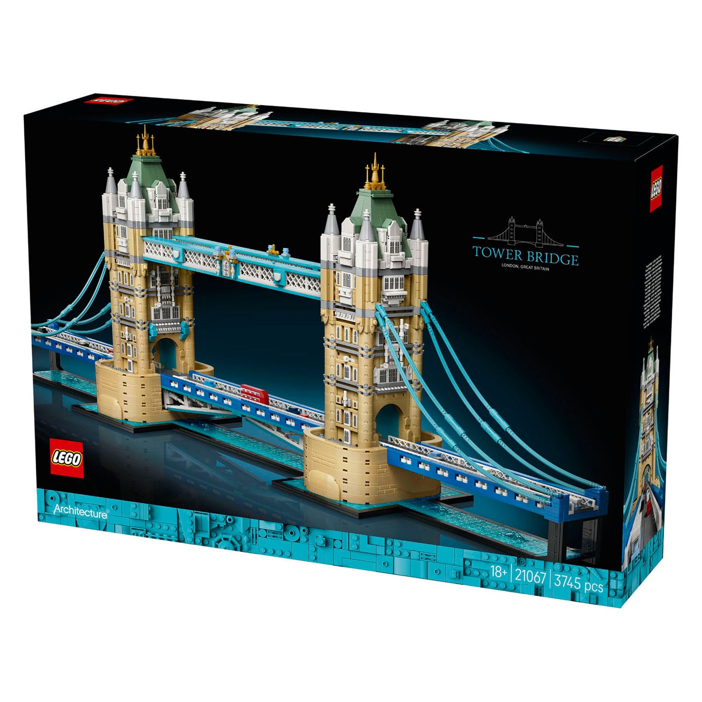 Kit de construction de pont de tour d'architecture Lego pour adultes, décoration de la maison 21067