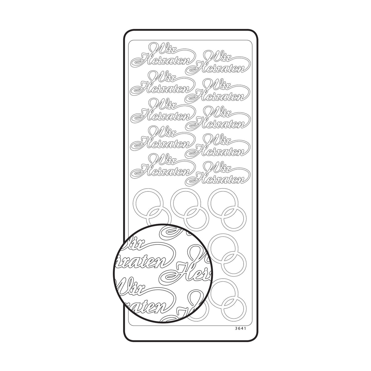 Vaessen creative • autocollant 10x23cm 10pcs argent disponible à l'achat
