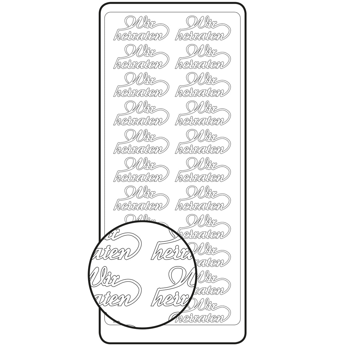 Vaessen creative • autocollant 10x23cm 10pcs or disponible
