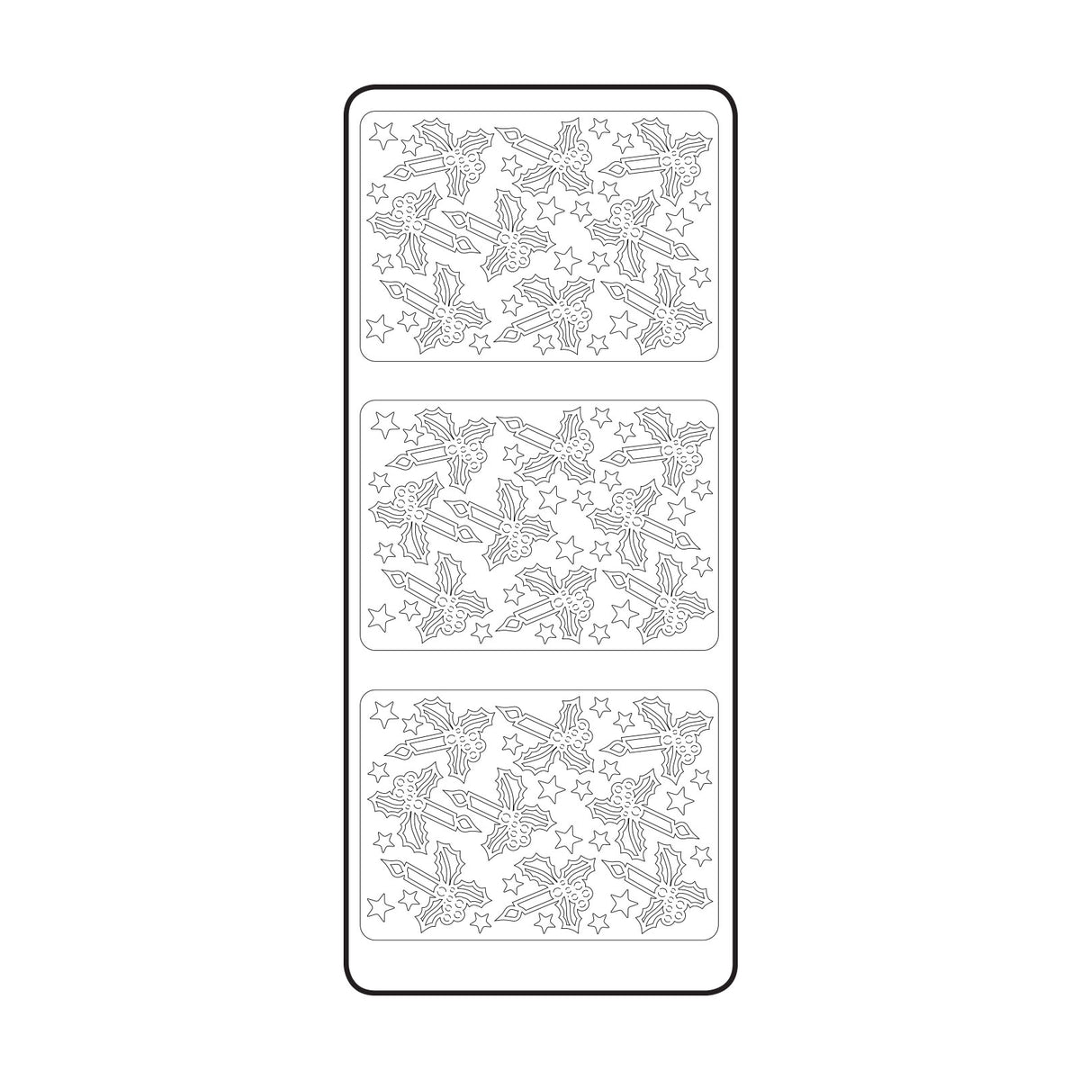 Vaessen creative • autocollant 10x23cm 10pcs bougies dorées