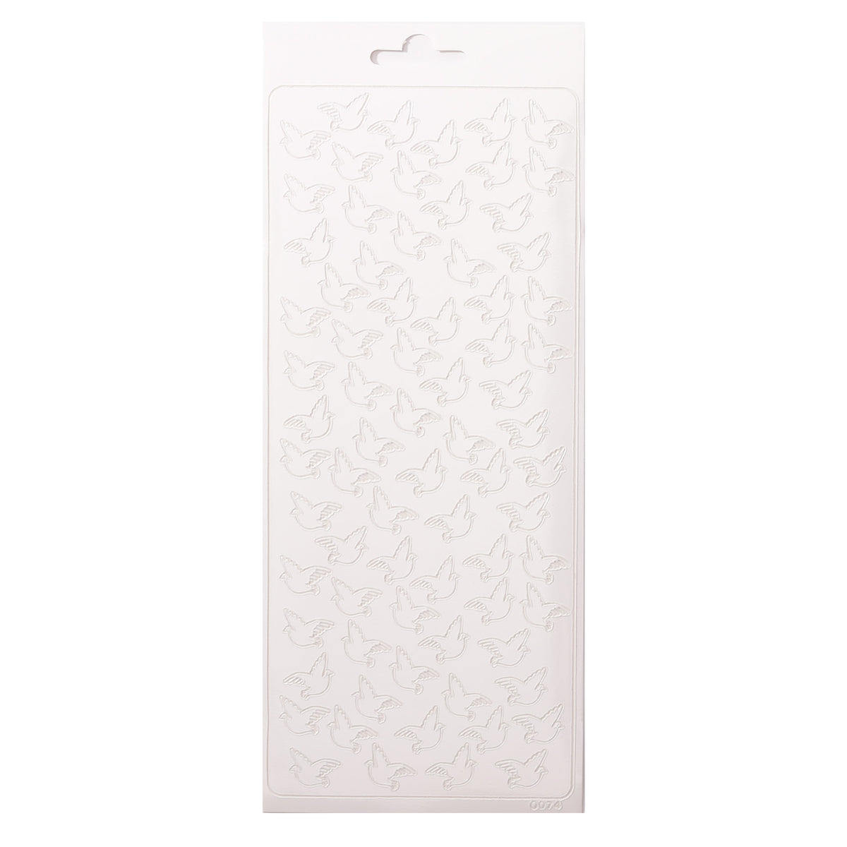 Vaessen creative • autocollant 10x23cm 10pcs oiseaux blanc