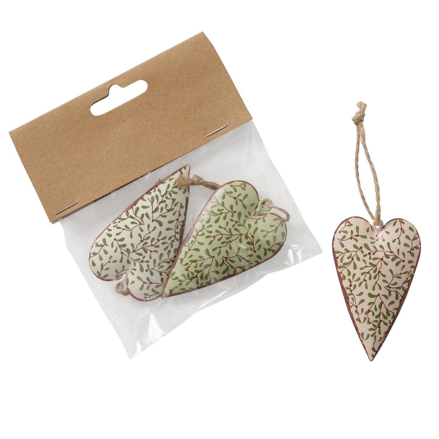 Boltze home pendentif coeur gui sachet de 3 pièces