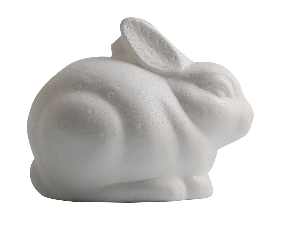 Vaessen creative • lièvre en polystyrène assis 14x18cm
