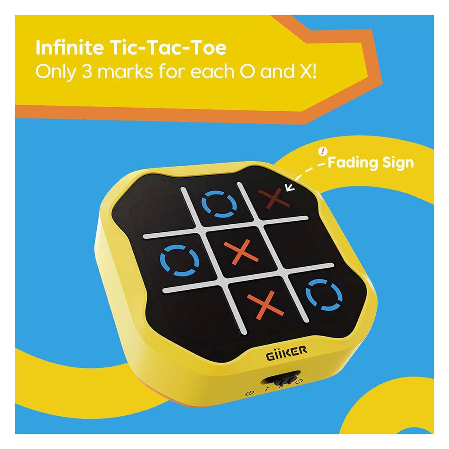 Giiker tic-tac-toe boulon jeu jaune