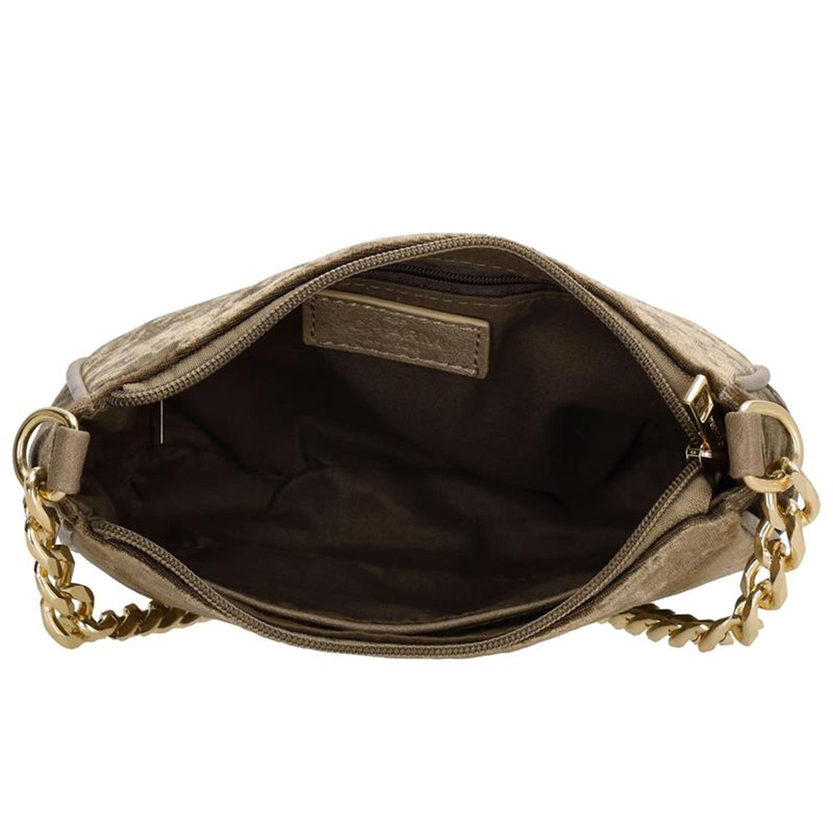 Sac bandoulière Charm London en velours bronze