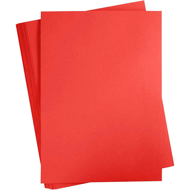Carton coloré Creativ company, a2, feuille 420x594 mm, 180 gr, rouge, 100 feuilles 1 boîte