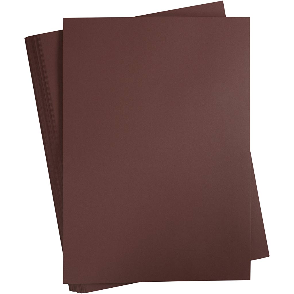 Carton coloré Creativ company, a2, feuille 420x594 mm, 180 gr, marron foncé, 100 feuilles 1 boîte
