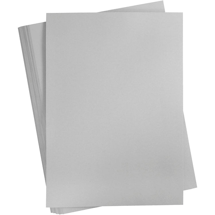 Carton coloré Creativ company, a2, feuille 420x594 mm, 180 gr, gris, 100 feuilles 1 boîte