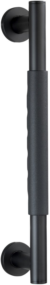 Wenko poignée murale secura 40cm noir en acier inoxydable avec poignée antidérapante soft touch - poignée de sécurité - support mural - poignée de bain - capacité de charge max. 120 kg - testé, inspecté et certifié TüV - noir