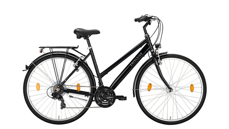 Vélo de trekking Excelsior road cruiser 21 alu nd (#1) vélo excels.road cruis.21 alu nd 28 51 21sp noir
