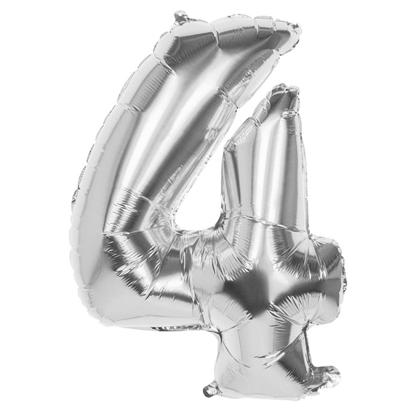 Boland ballon en aluminium numéro '4' argent 86cm