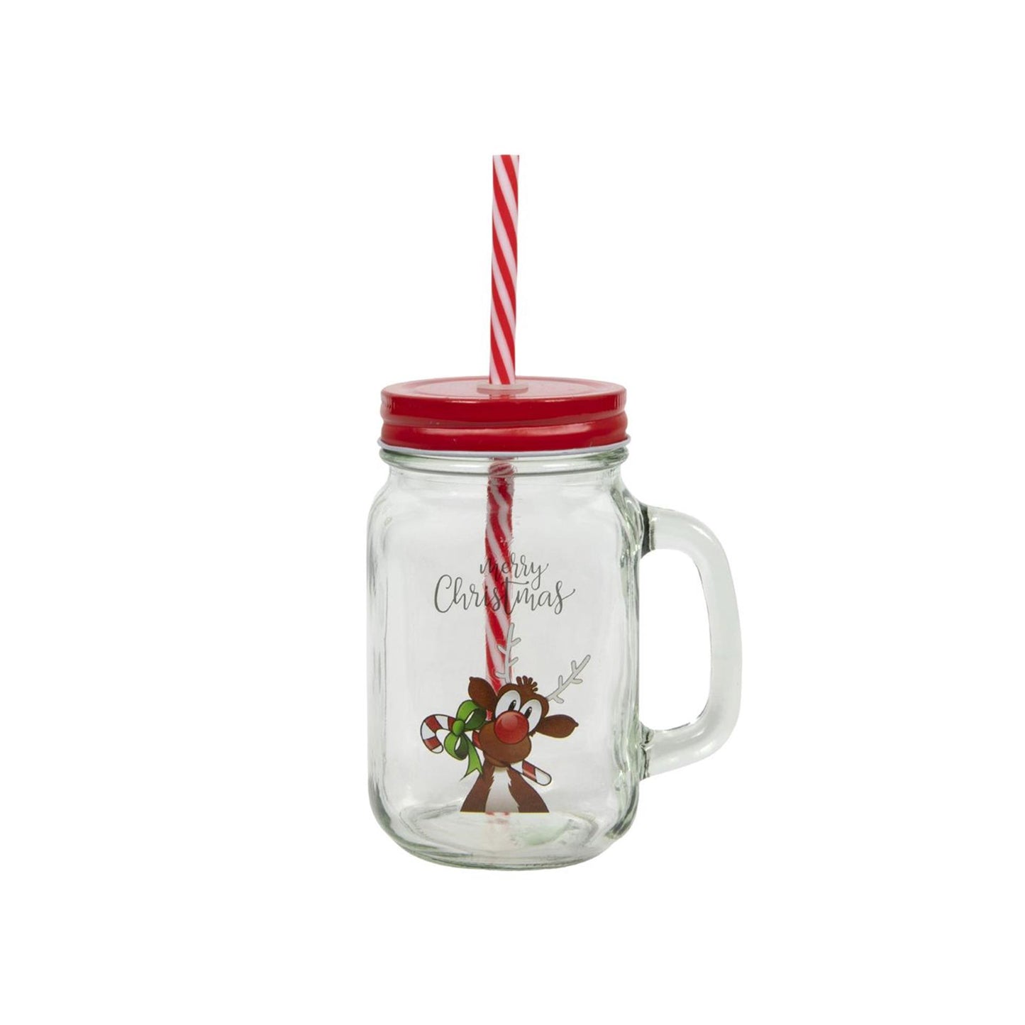 Svenska Living verre à boire renne avec paille 500ml