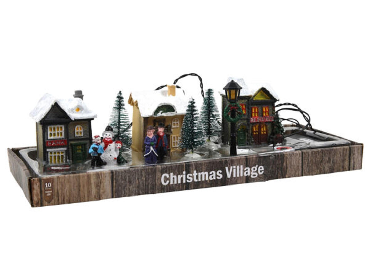 Svenska Living Village de Noël poly avec éclairage 10 pièces