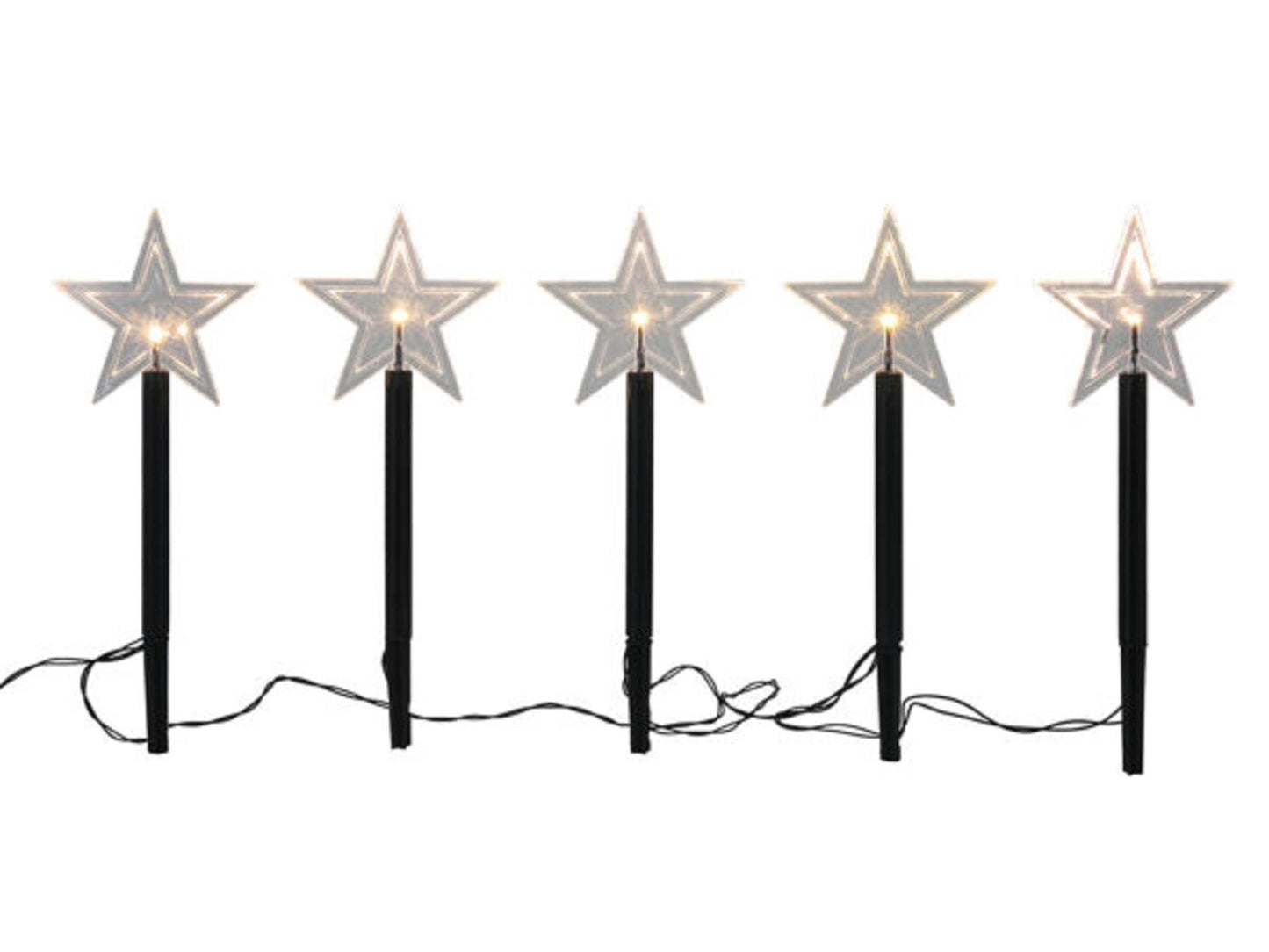 Svenska Living Kit de prises de jardin 5 pièces étoile LED + minuterie