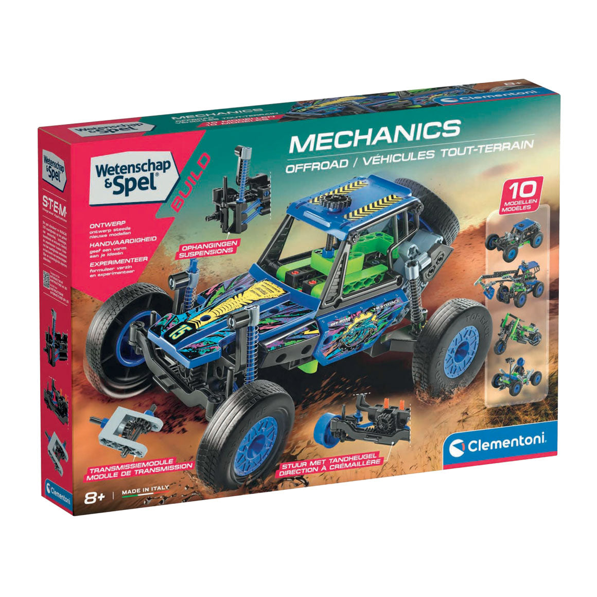 Clementoni Science et Spel - Mechanics Off Road Bouwset, 10 modèles