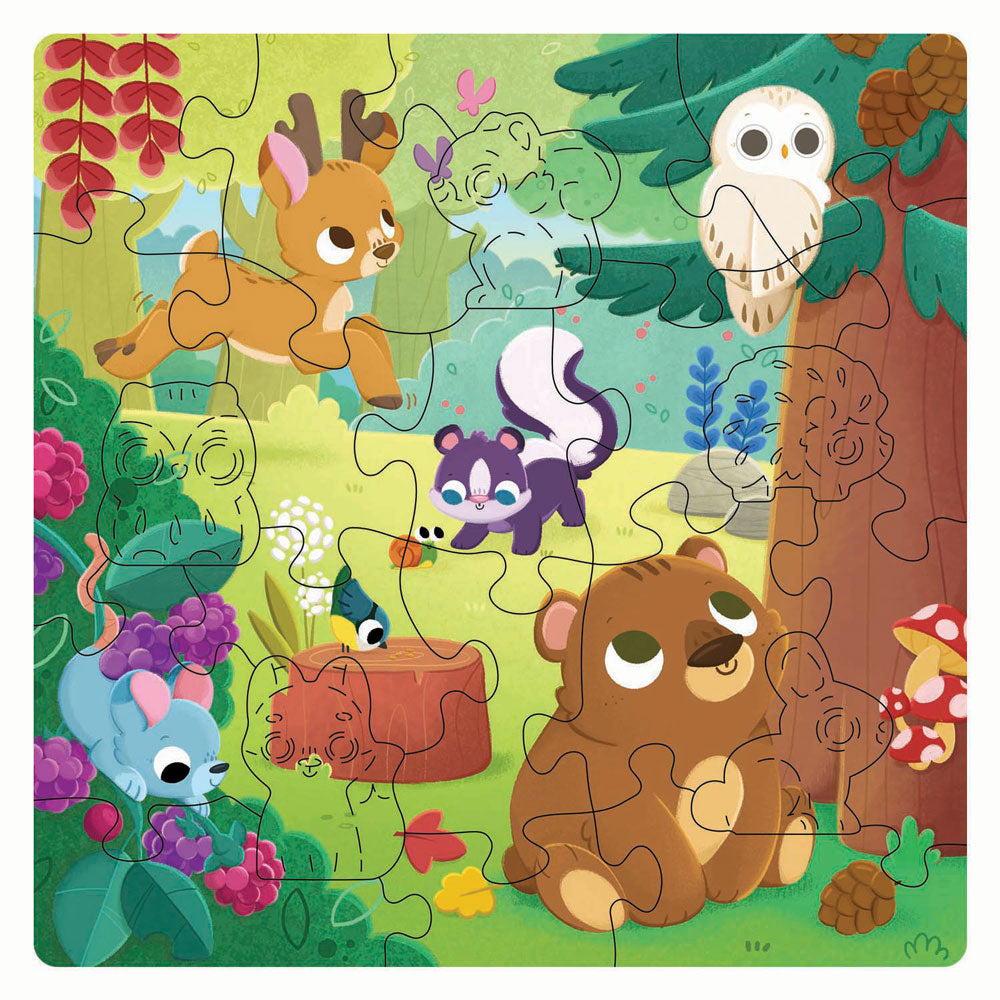 Ravensburger puzzle en bois animaux de la forêt - 22 pcs.