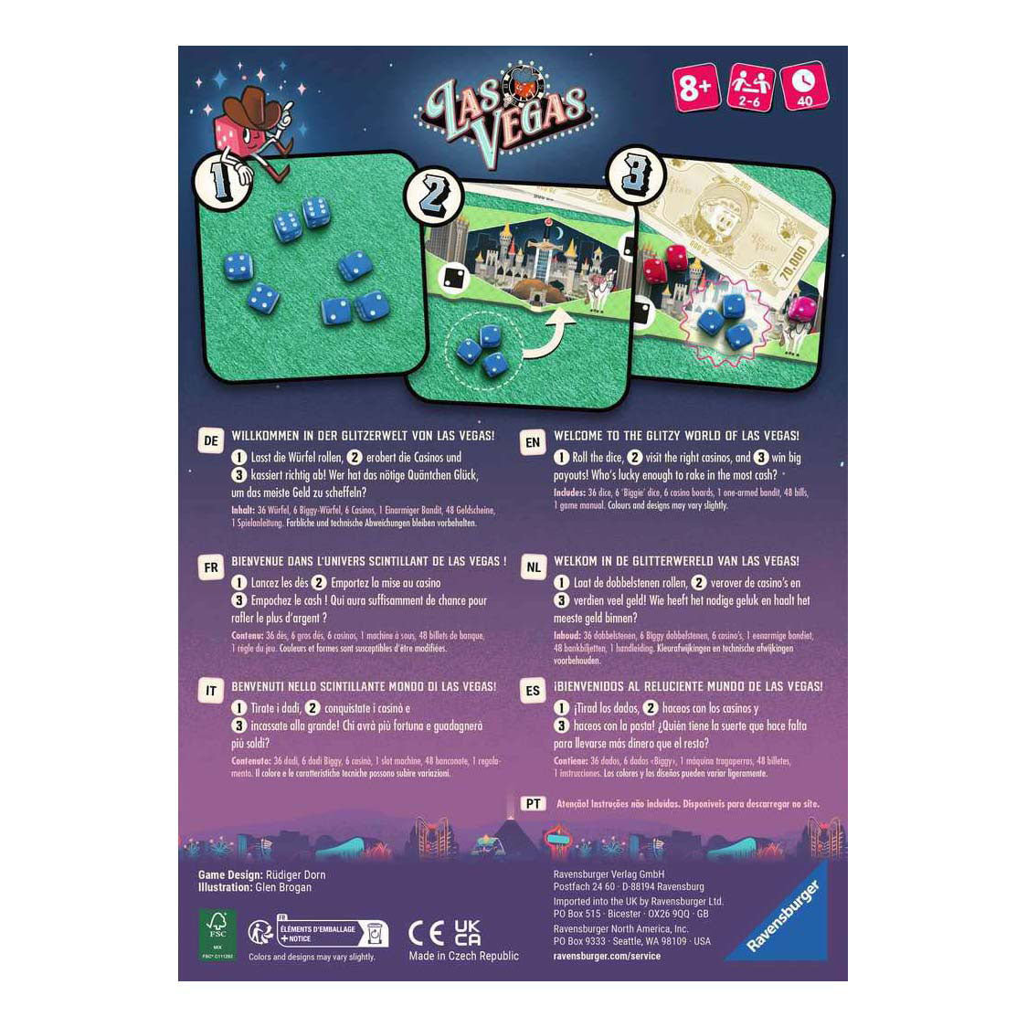 Jeu de dés Ravensburger à Las Vegas