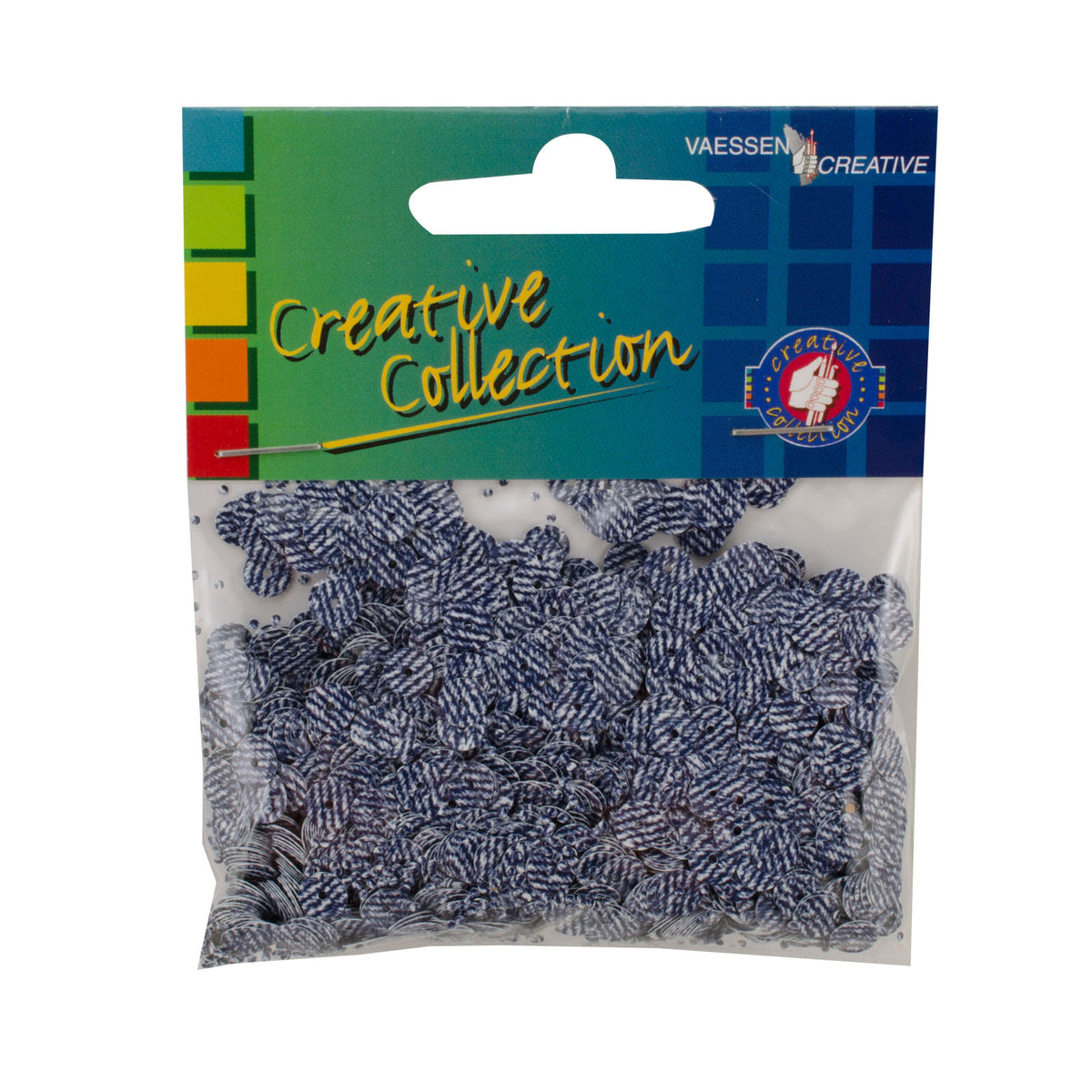 Vaessen creative • paillettes eco 6mm 20g bleu jean