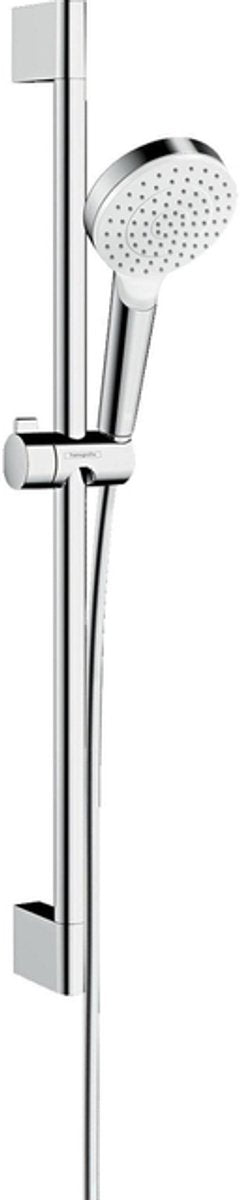 Hansgrohe ensemble de douche crometta 1jet ecosmart avec barre de douche unica'croma 65 cm blanc chromé