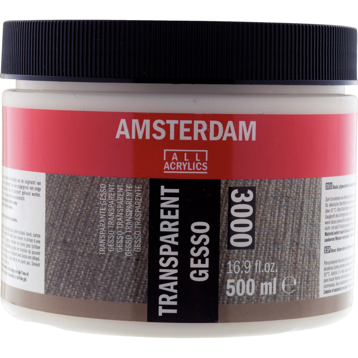 Amsterdam toutes acryliques amsterdam • gesso 3000 transparent 500ml