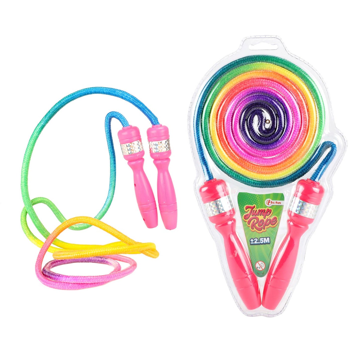 TOI-TOYS Sautage de corde avec des couleurs arc-en-ciel