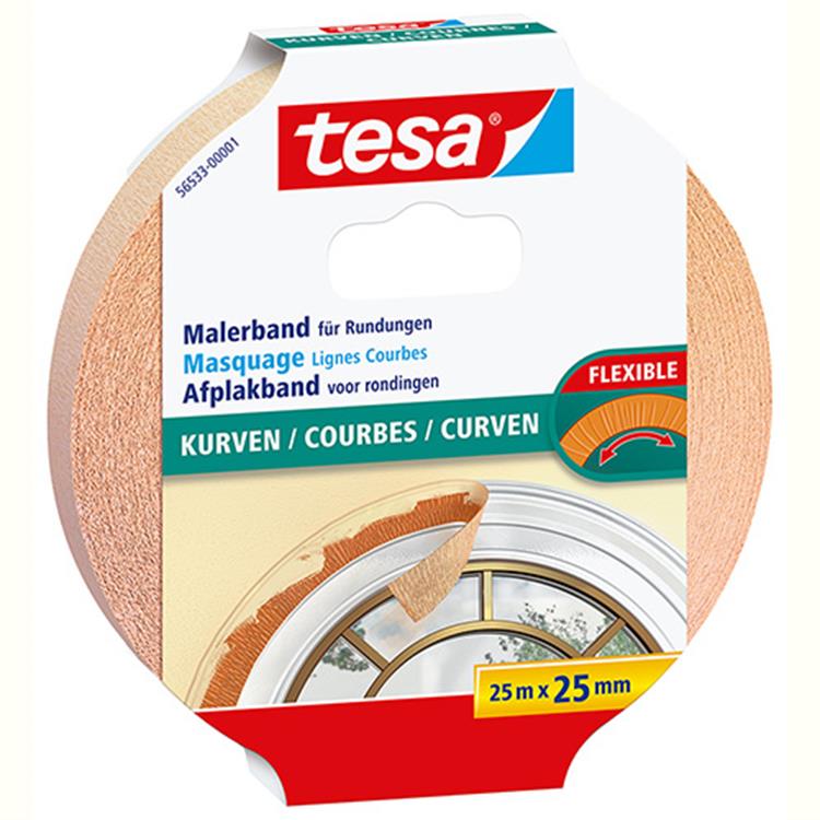 Tesa 1052456 - ruban de masquage flexible 25mx25mm | 6 pièces