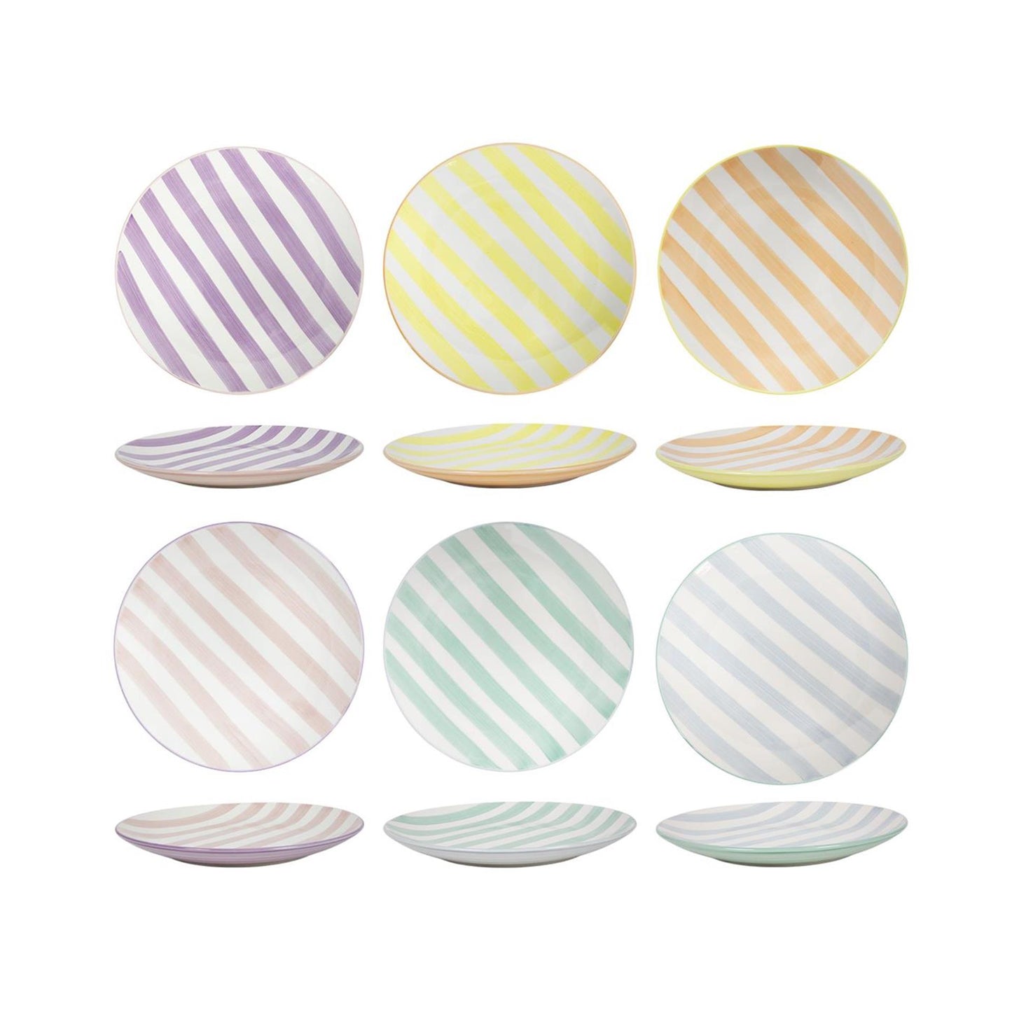 Assiette plate 2 tons boîte de 6 pièces ø26,5cm