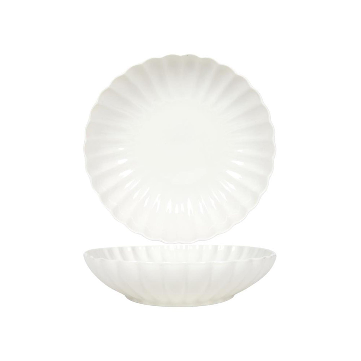 Svenska Living assiette creuse ø20cm fleur blanc cassé 6 pcs