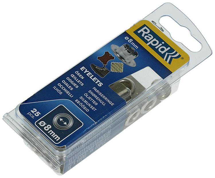 Rapid 1009445 - oeillets e2 - 8mm, 25 pièces | 5 pièces