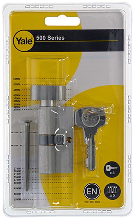 Yale 1006532 - cylindre à bouton 500 mv 60 mm (30 30) | 1 pièce