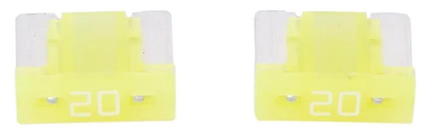 MINI-FUSE DE DIBLAUS 20A 2 PCS. Jaune de profil bas