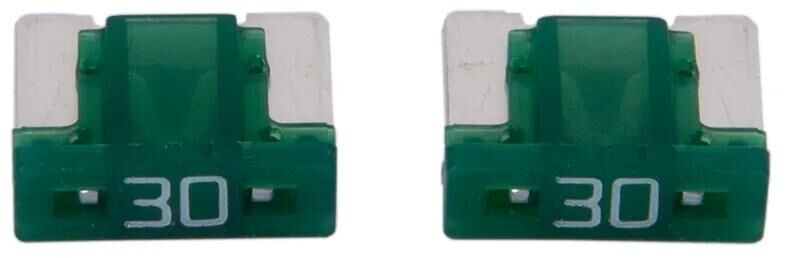 MINI-FUSE DE DROUELLAUS 30A 2 PCS. Vert clair de profil bas