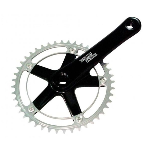 Sturmeyarcher Crankkel 44t Sturmey Archer FCT64 avec un bras de manivelle de 170 mm argent noir