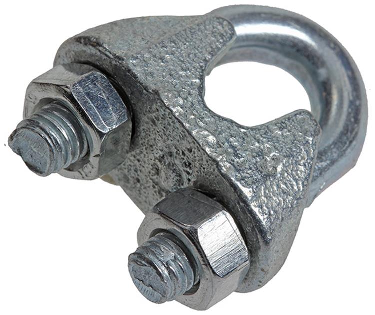 Mack 1008454 - 4 serre-fils en acier 6mm galvanisé | 10 pièces