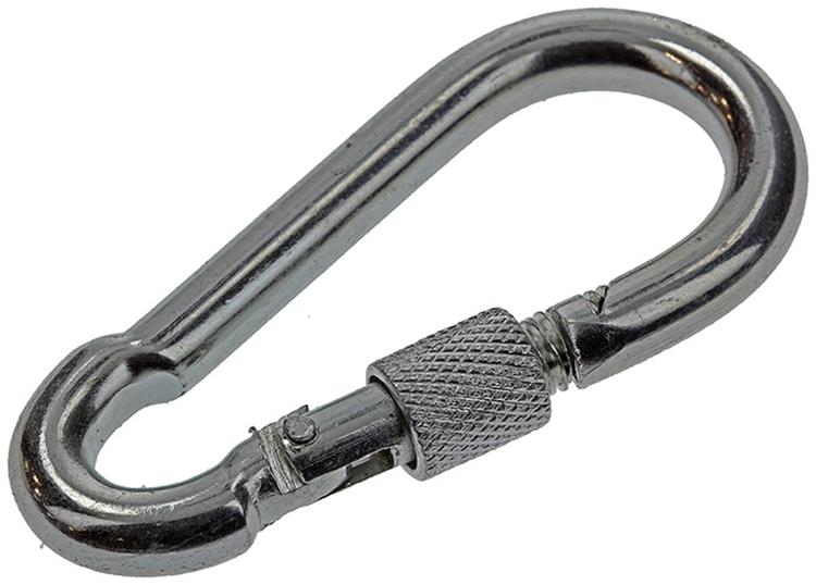 Mack 1008460 - 1 mousqueton + sangle de verrouillage 8 x 80mm galvanisé | 10 pièces