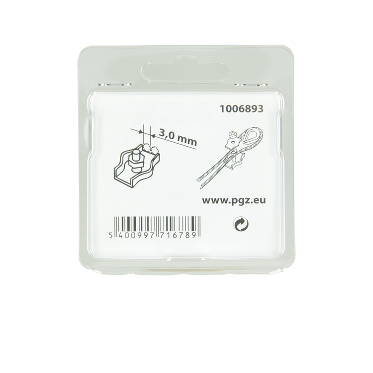 Mack 1006893 - 2 serre-fils en acier simplex inox 1,5-3mm bl | 5 pièces