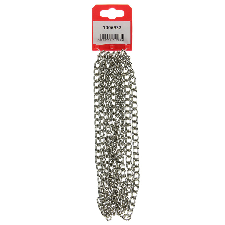 Mack 1006932 - chaîne gourmette nickelée ø 2.5mm l 8mm 2m | 5 pièces