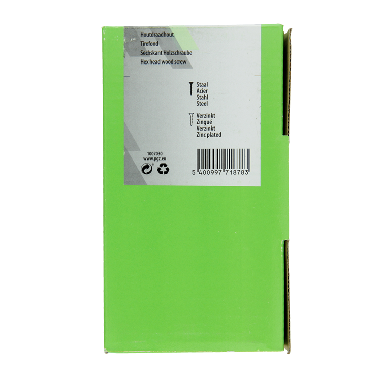 Mack 1007030 - boulon fileté à bois en acier galvanisé 150 pcs 6 x 40 mm | 3 pièces