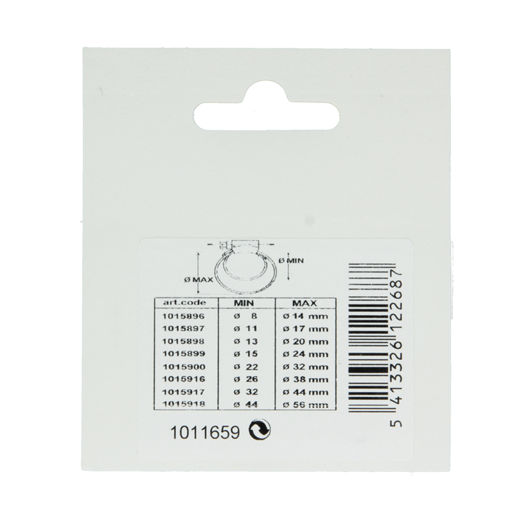Mack 1011659 - 2 mini anneaux de tension galvanisés 13x15mm | 10 pièces