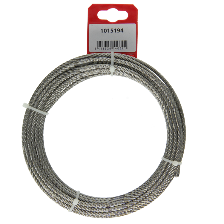 Mack 1015194 - câble en acier 7x7 acier inoxydable aisi 316 104mm largeur 150 kg din en 12385-4 | 5 pièces