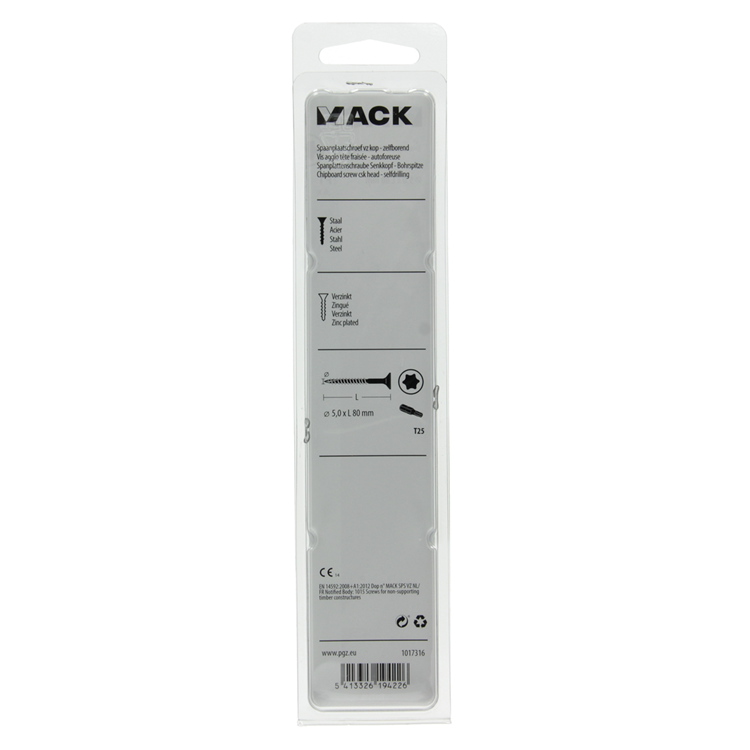 Mack 1017316 - spainplschr.vzkop-auto-assemblage plaqué jaune 6 pièces 5,0 x 80 mm | 5 pièces
