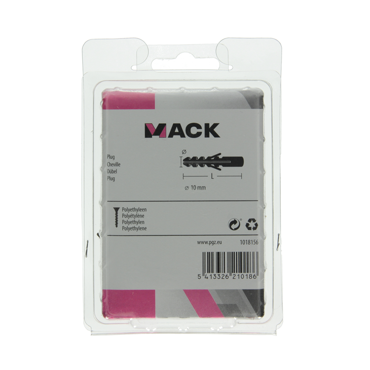 Mack 1018156 - bouchon polyéthylène 50 pcs 10mm | 3 pièces