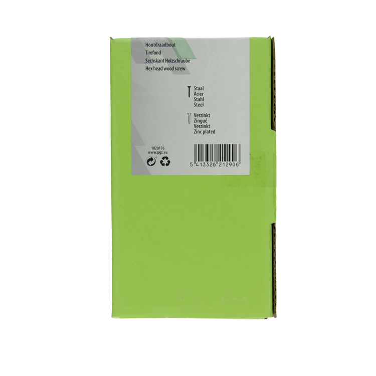 Mack 1020176 - boulon fileté à bois galvanisé 50 pcs 8 x 60 mm | 3 pièces