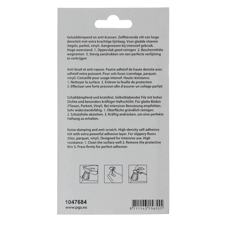 Mack 1047684 - super feutre autocollant beige ø 22 mm 16 pcs | 12 pièces