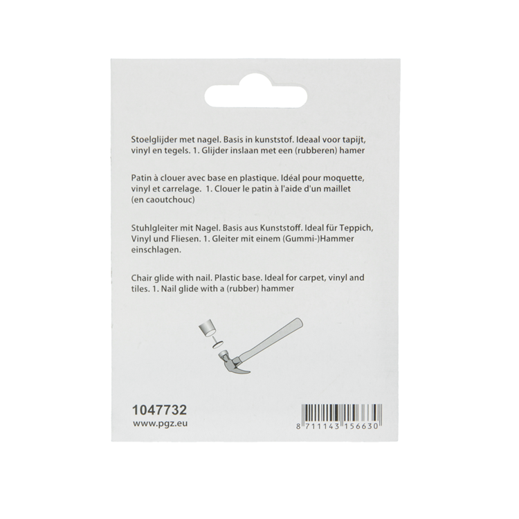 Mack 1047732 - patin de chaise avec feutre à clous marron ø 25 mm 4 pcs | 6 pièces