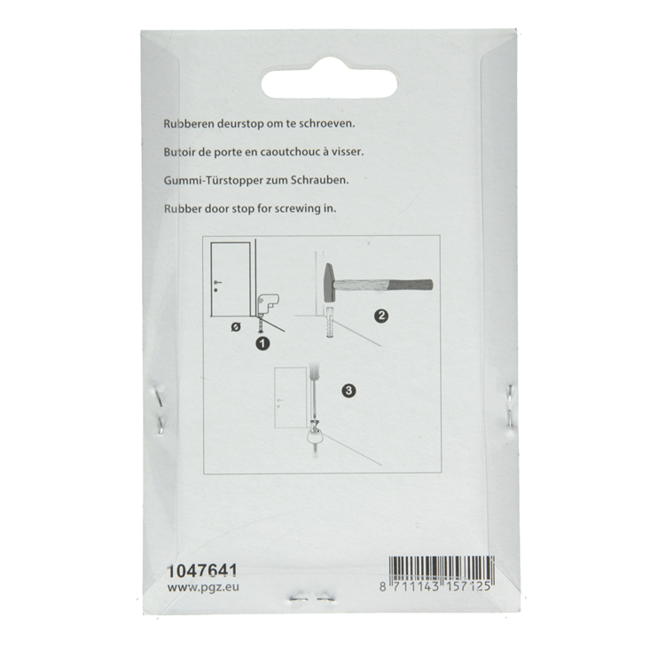 Mack 1047641 - butée de porte caoutchouc + vis gris 40 x 75 mm 2 pcs | 6 pièces
