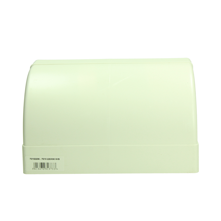 Renson 1069271 - Raccord d'angle PVC vert. 90° 7015 (220x90) (blanc) | 3 pièces