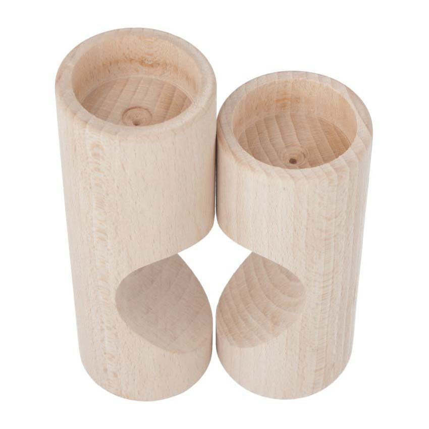 Porte-bougie chauffe-plat en bois Playwood, cœur, 2 pièces.